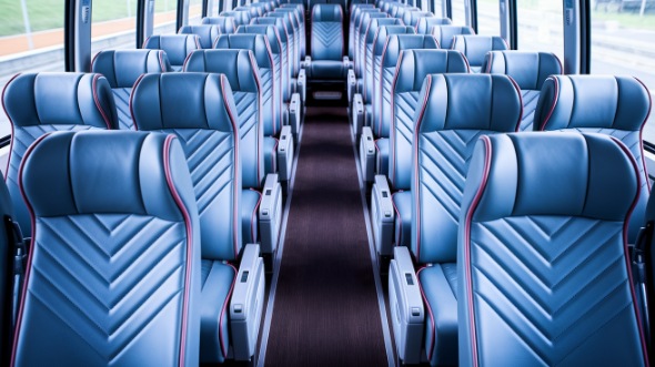 55 passenger charter bus interior league city