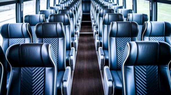 league city 50 passenger charter bus inside