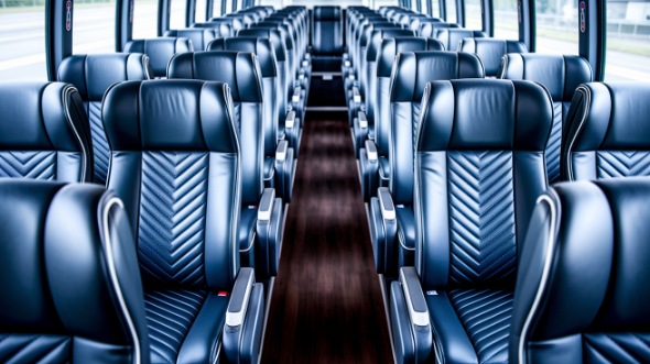 league city 54 passenger charter bus inside