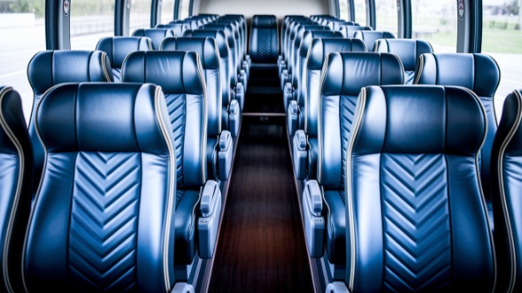 league city 56 passenger charter bus inside