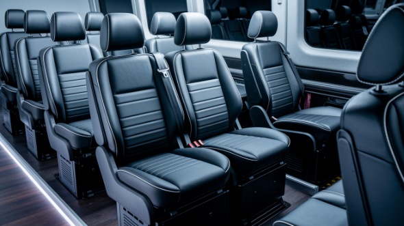 league city sprinter van with driver inside